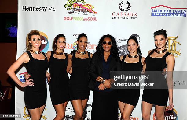 Singer Jody Watley attends the first annual Soul Train Celebrity Golf Invitational presented by Hennessy at the Las Vegas Paiute Golf Resort on...