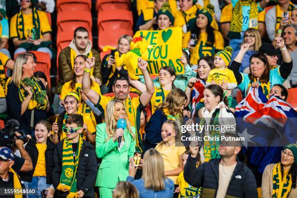 Fans as Australia plays Nigeria at the FIFA Women's World Cup Australia & New Zealand 2023 at Brisbane Stadium.