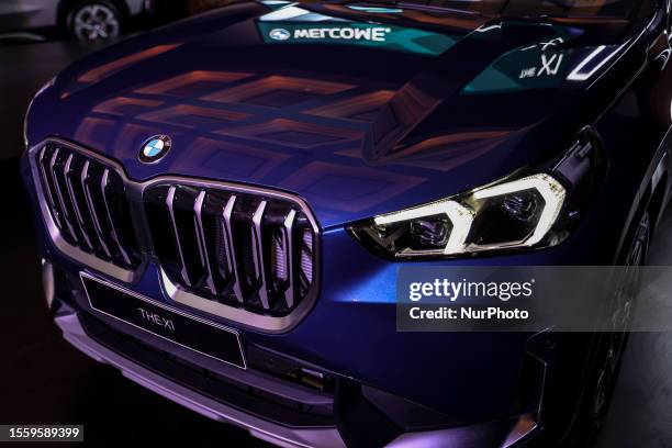 Is displayed during the launch in Jakarta, Indonesia on July 28, 2023. The BMW X1 range has a new flagship in the M35i xDrive, a turbocharged...