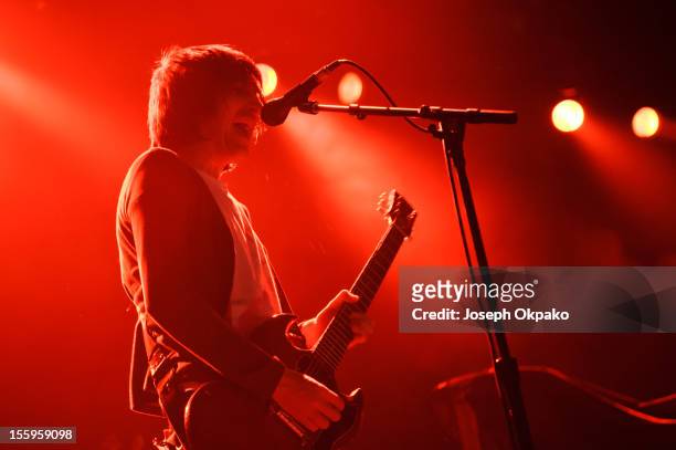 Steven Battelle of the band Lost Alone performs on stage at Wembley Arena on November 9, 2012 in London, United Kingdom.