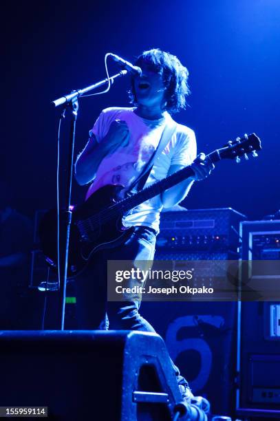 Steven Battelle of the band Lost Alone performs on stage at Wembley Arena on November 9, 2012 in London, United Kingdom.