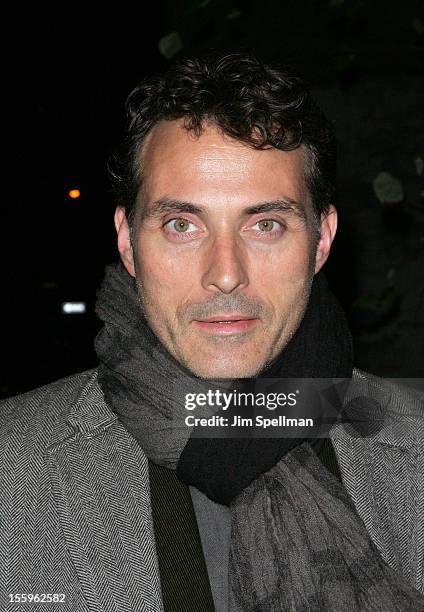 Actor Rufus Sewell attends the Gato Negro Films & The Cinema Society screening of "Hotel Noir" at Crosby Street Hotel on November 9, 2012 in New York...