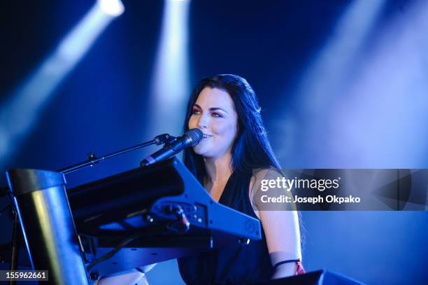 Amy Lee of Evanescence performs on stage at Wembley Arena on November 9, 2012 in London, United Kingdom.