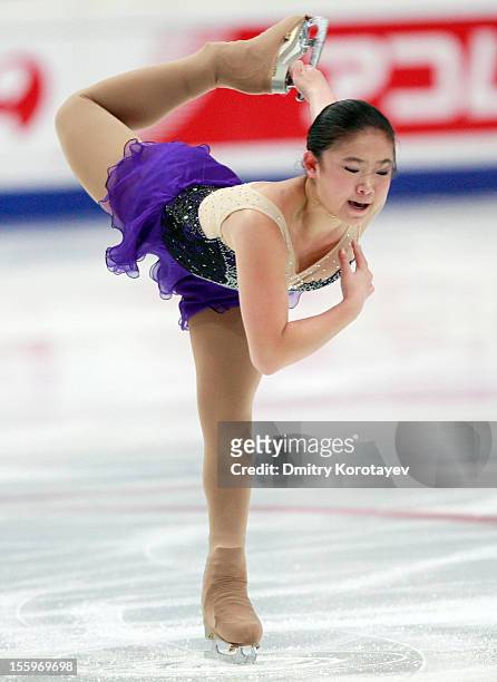 Caroline Zhang of United States skates in the Ladies Free Skating during ISU Rostelecom Cup of Figure Skating 2012 at the Megasport Sports Center on...