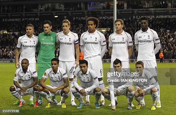 Tottenham Hotspur's starting team, , Kyle Naughton, Hugo Lloris, Michael Dawson, Tom Huddlestone, Jan Vertonghen, Emmanuel Adebayor. , Jermain Defoe,...
