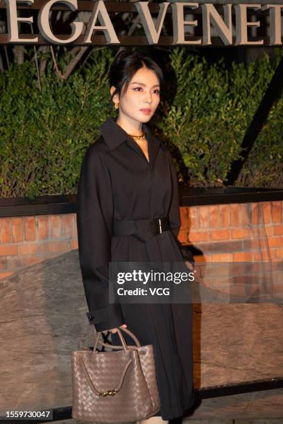 Actress Tamia Liu Tao attends Bottega Veneta FW23 Show on July 20, 2023 in Beijing, China.