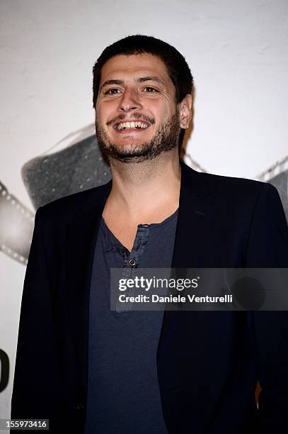 Director Claudio Giovannesi attends the'Ali Ha Gli Occhi Azzurri' Photocall the 7th Rome Film Festival at the Auditorium Parco Della Musica on...