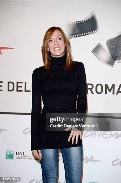 Actress Brigitte Apruzzesi attends the "Ali Ha Gli Occhi Azzurri" Photocall during the 7th Rome Film Festival at the Auditorium Parco Della Musica on...