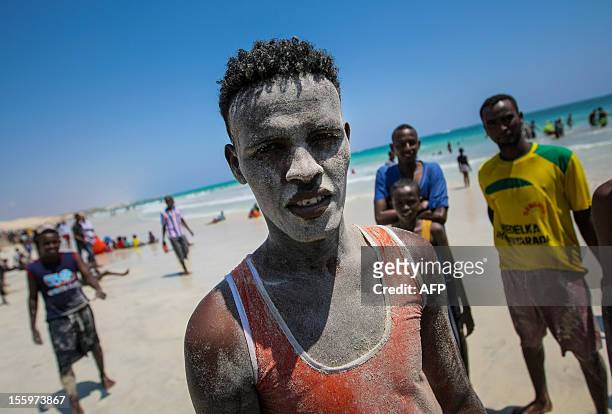 In a photo taken on November 9, 2012 and released by the African Union-United Nations Information Support Team on November 10, 2012 shows a young...