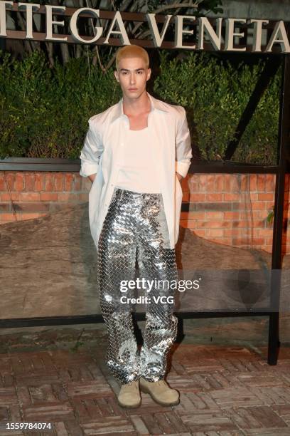 Japanese-American singer Mika Hashizume attends Bottega Veneta FW23 Show on July 20, 2023 in Beijing, China.