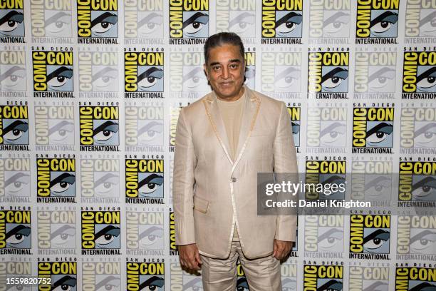 Actor Kamal Haasan attends "Project K: Inside India's History-Making Sci-Fi Epic" panel during 2023 Comic-Con International: San Diego at San Diego...
