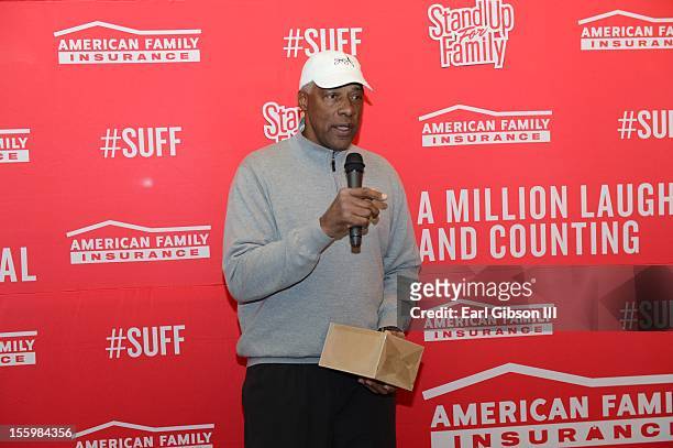 Julius "DR. Jay" Erving speaks at the First Annual Soul Train Celebrity Golf Invitational on November 9, 2012 in Las Vegas, Nevada.