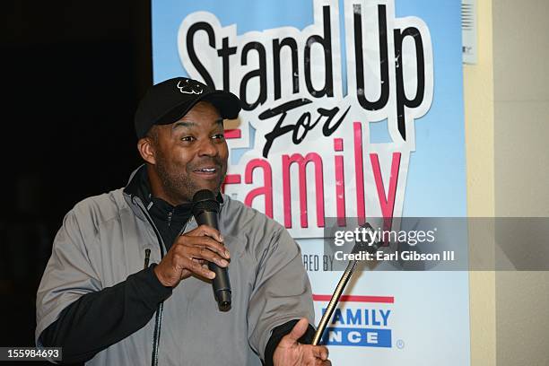 Kenard Gibbs speaks at the First Annual Soul Train Celebrity Golf Invitational on November 9, 2012 in Las Vegas, Nevada.