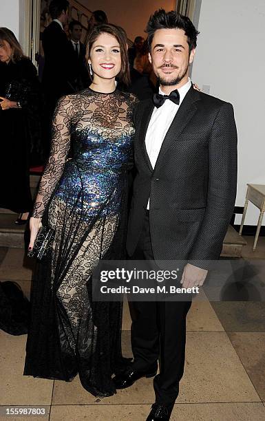 Gemma Arterton, wearing Star Diamond, and husband Stefano Catelli attend the Place For Peace dinner co-hosted by Ella Krasner and Forest Whitaker to...