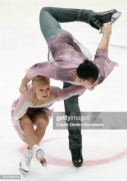 Tatiana Volosozhar and Maxim Trankov of Russia skate in the Pairs Free Skating during ISU Rostelecom Cup of Figure Skating 2012 at the Megasport...