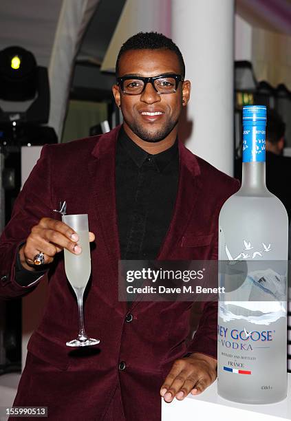 Oritse Williams of JLS arrives at the Grey Goose Winter Ball at Battersea Power Station on November 10, 2012 in London, England.