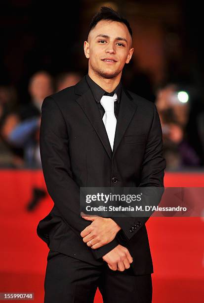 Actor Nader Sarhan attends the "Ali Ha Gli Occhi Azzurri" Premiere during the 7th Rome Film Festival at the Auditorium Parco Della Musica on November...