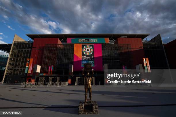 General view of the Brisbane Stadium ahead of the FIFA World Cup Australia & New Zealand 2023 match between England and Haiti on July 21, 2023 in...