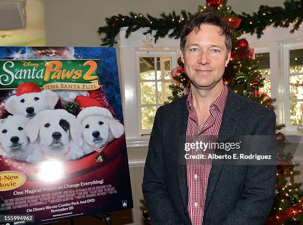 Actor George Newburn attends the "Santa Paws 2: The Santa Pups" holiday party hosted by Disney, Cheryl Ladd, and Ali Landry at The Victorian on...