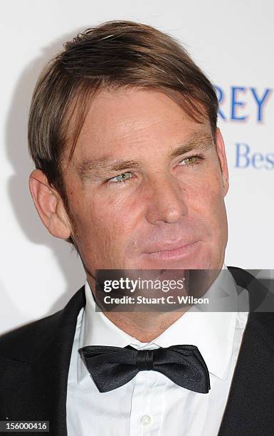 Shane Warne attends the Grey Goose Winter Ball at Battersea Power station on November 10, 2012 in London, England.