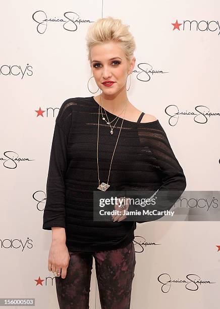 Ashlee Simpson visits Macy's South Coast Plaza in support of the Jessica Simpson and Jessica Simpson Girls Collections on November 10, 2012 in Costa...