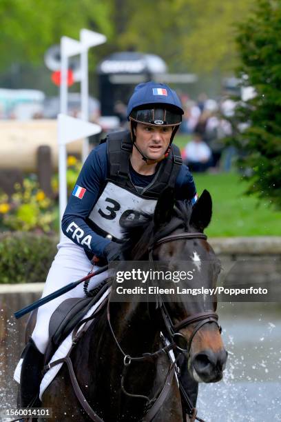 Nicolas Touzaint of France competing in the cross-country nations cup competition during the Chatsworth International Horse Trials at Chatsworth...