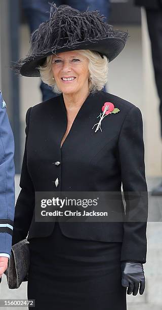 Camilla, Duchess of Cornwall attends an Armistice Day Commemoration at the Auckland War Memorial on November 11, 2012 in Auckland, New Zealand. The...