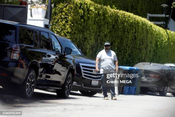 LeBron James is seen arriving at Cedars Sinai hospital on July 25, 2023 in Los Angeles, California.