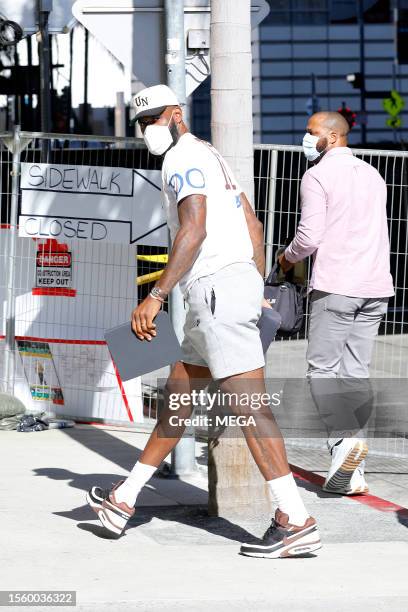 LeBron James is seen arriving at Cedars Sinai hospital on July 25, 2023 in Los Angeles, California.