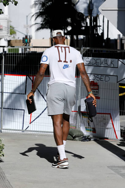LeBron James is seen arriving at Cedars Sinai hospital on July 25, 2023 in Los Angeles, California.