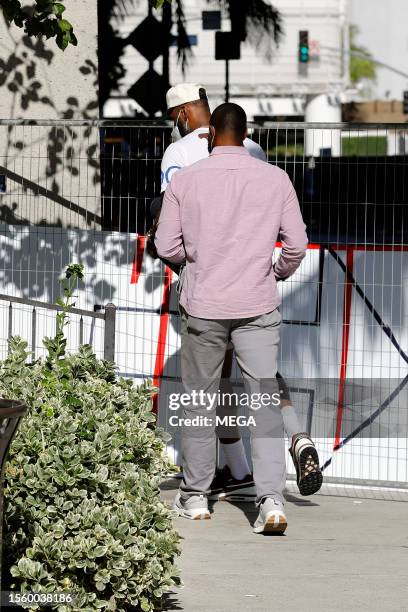 LeBron James is seen arriving at Cedars Sinai hospital on July 25, 2023 in Los Angeles, California.