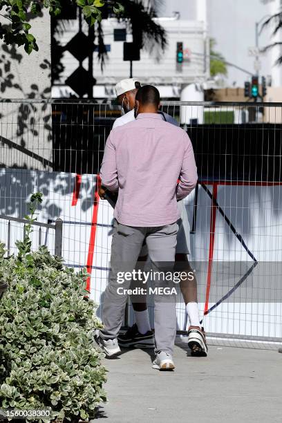 LeBron James is seen arriving at Cedars Sinai hospital on July 25, 2023 in Los Angeles, California.