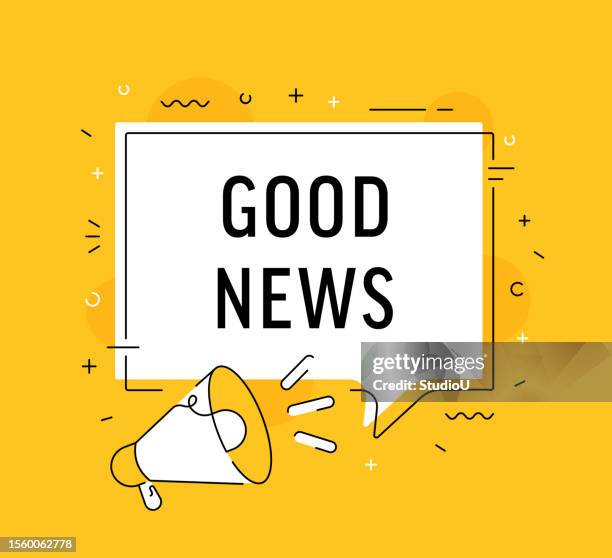stockillustraties, clipart, cartoons en iconen met good news web banner template - goed nieuws