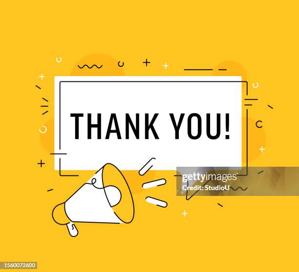 illustrazioni stock, clip art, cartoni animati e icone di tendenza di banner web speech bubble messaggio di ringraziamento - grazie