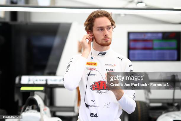 Christian Mansell of Great Britain and Campos Racing prepares to drive during practice ahead of Round 8:Budapest of the Formula 3 Championship at...