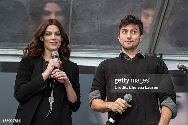 Actors Ashley Greene and Jackson Rathbone attend the Twilight fan camp concert at L.A. LIVE on November 10, 2012 in Los Angeles, California.