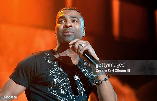 Singer Ginuwine of TNT performs at Soul Train Awards Weekend Live in Concert at PH Live at Planet Hollywood Resort & Casino on November 10, 2012 in...