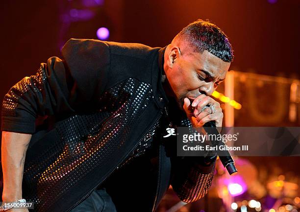 Singer Ginuwine of TNT performs at Soul Train Awards Weekend Live in Concert at PH Live at Planet Hollywood Resort & Casino on November 10, 2012 in...