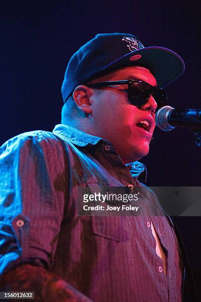 American singer/guitarist Rome Ramirez of Rome performs on his first solo tour "DEDICATION TOUR 2012" at The Vogue on November 10, 2012 in...