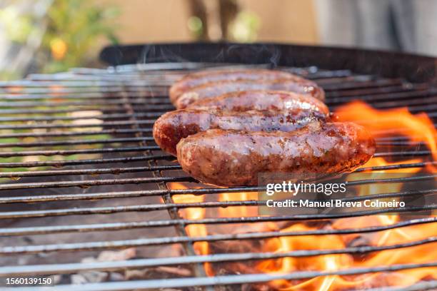 chorizos criollos bbq - chorizo stock pictures, royalty-free photos & images