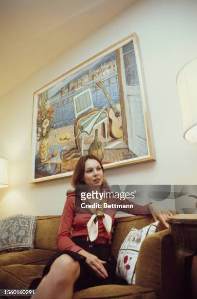 Julie Nixon Eisenhower, daughter of former US President Richard Nixon, is interviewed in her Washington apartment, September 26th 1975. The interview...