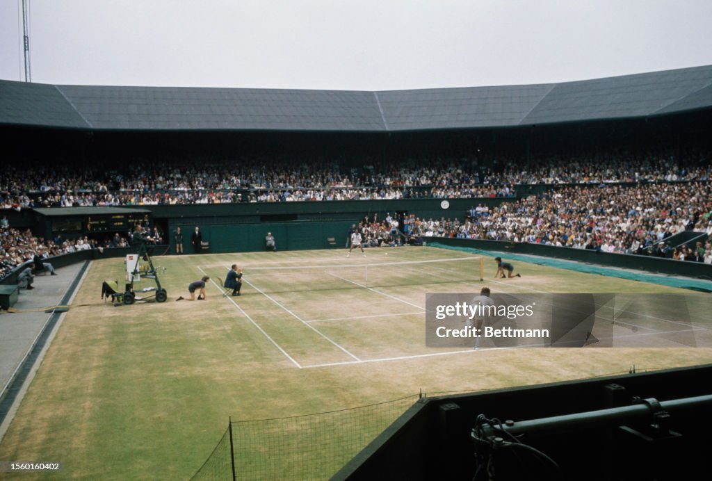 Arthur Ashe And Jimmy Connors At Wimbledon