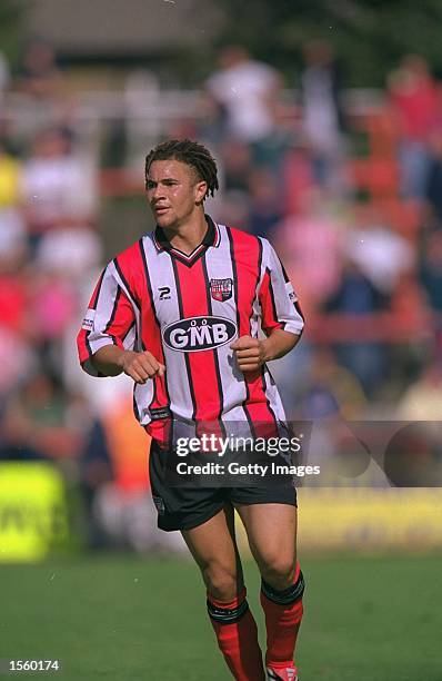 Gavin Mahon of Brentford in action during the Nationwide League Division Two match against Bristol Rovers at Griffin Park, in London. Bristol Rovers...