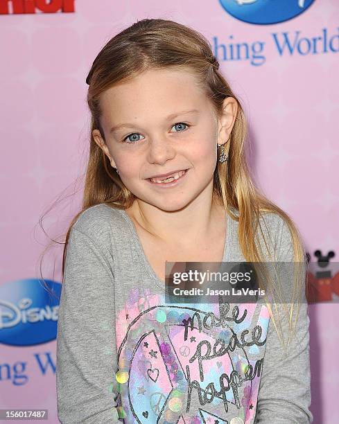 Actress Isabella Cramp attends the premiere of "Sofia The First: Once Upon a Princess" at Walt Disney Studios on November 10, 2012 in Burbank,...