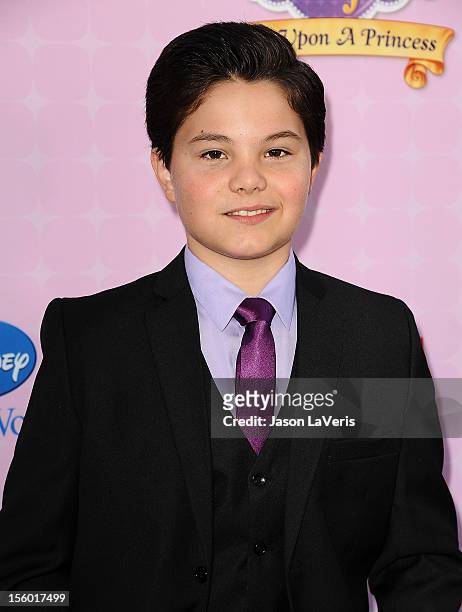 Actor Zach Callison attends the premiere of "Sofia The First: Once Upon a Princess" at Walt Disney Studios on November 10, 2012 in Burbank,...