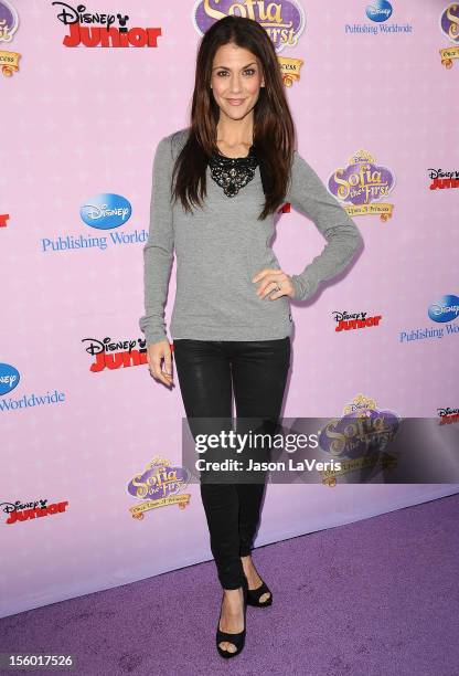 Samantha Harris attends the premiere of "Sofia The First: Once Upon a Princess" at Walt Disney Studios on November 10, 2012 in Burbank, California.