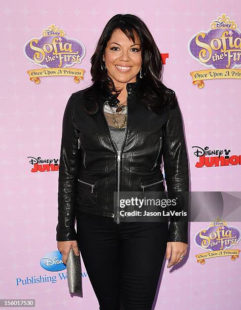 Actress Sara Ramirez attends the premiere of "Sofia The First: Once Upon a Princess" at Walt Disney Studios on November 10, 2012 in Burbank,...