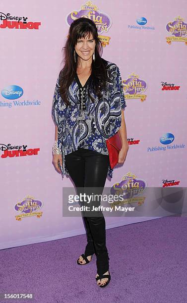 Actress Jennifer Hale arrives at the Disney Channel's Premiere Party For "Sofia The First: Once Upon A Princess" at Walt Disney Studios on November...