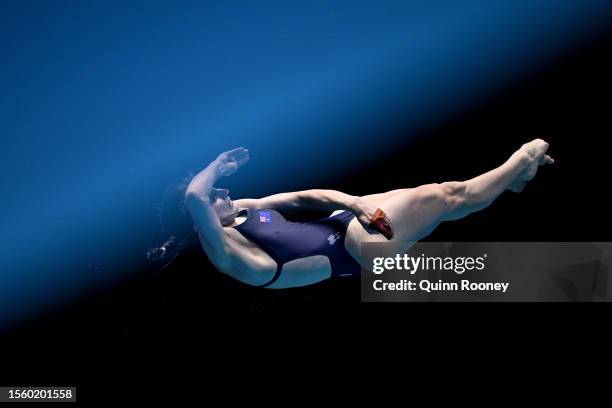 Maddison Keeney of Team Australia competes in the Women's 3m Springboard Final on day eight of the Fukuoka 2023 World Aquatics Championships at...