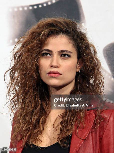 Actress Veronica Gentili attends the 'L'Isola dell'Angelo Caduto' Photocall during the 7th Rome Film Festival at Auditorium Parco Della Musica on...